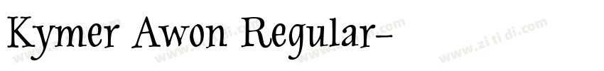 Kymer Awon Regular字体转换